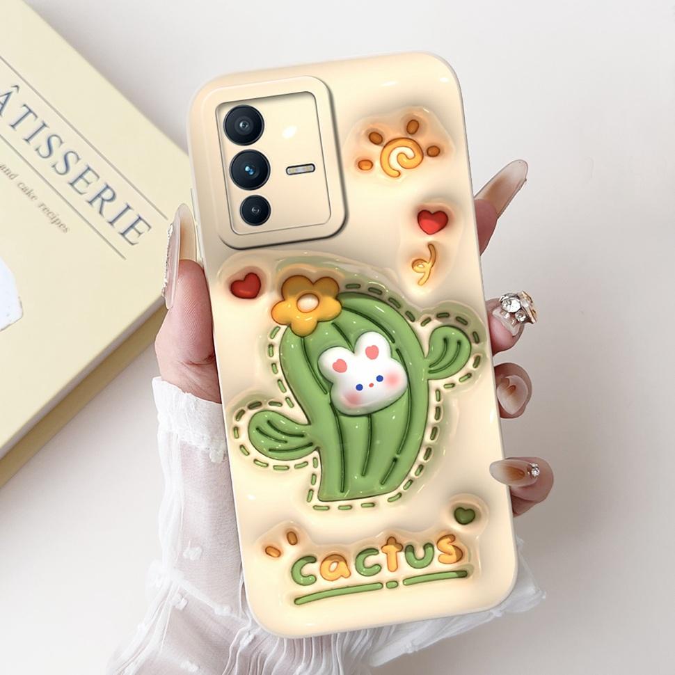 For Vivo V23 5G Case Soft Silicone Cute Patterned Cover Phone Cases For Vivo V 23 V23 V2130 V2303 Back Cover Funda ShockProof