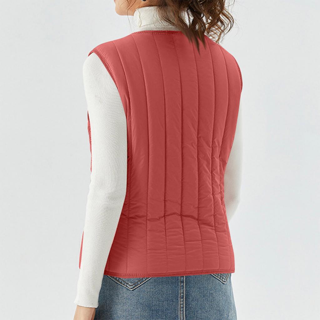 Women's Fashion Light Jacket Stand Collar Multicolor Zipper Button Coat