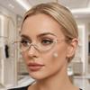 Y2k Rhinestone Glasses Frames Sparkling Girl Face Decoration Trendy Eyeglass Frame  Cosplay