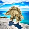 Mini Alloy Dinosaur Vintage Finish Fine Carving For Home Decor Kids Gifts Dino Fans
