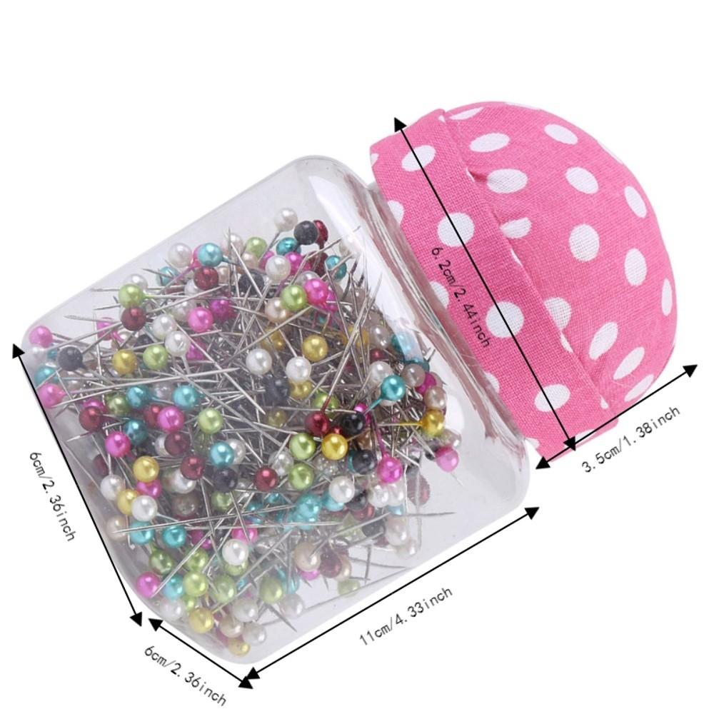 Round Heads Pearl Head Needle Removable Pin Cushion Pin Cushion Box  Sewing Supplies