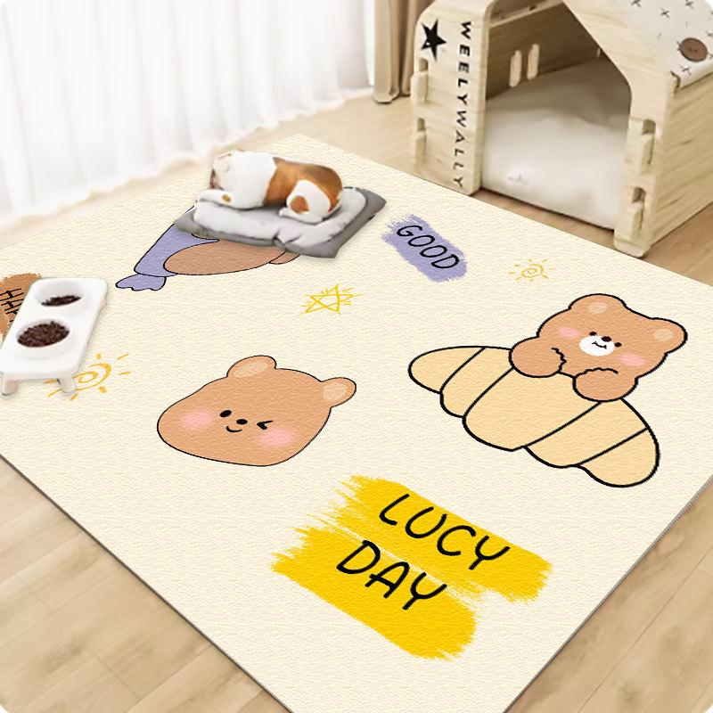 Cartoon PVC Pet Mat: Dirt-Resistant, Waterproof Dog Carpet for Kennels