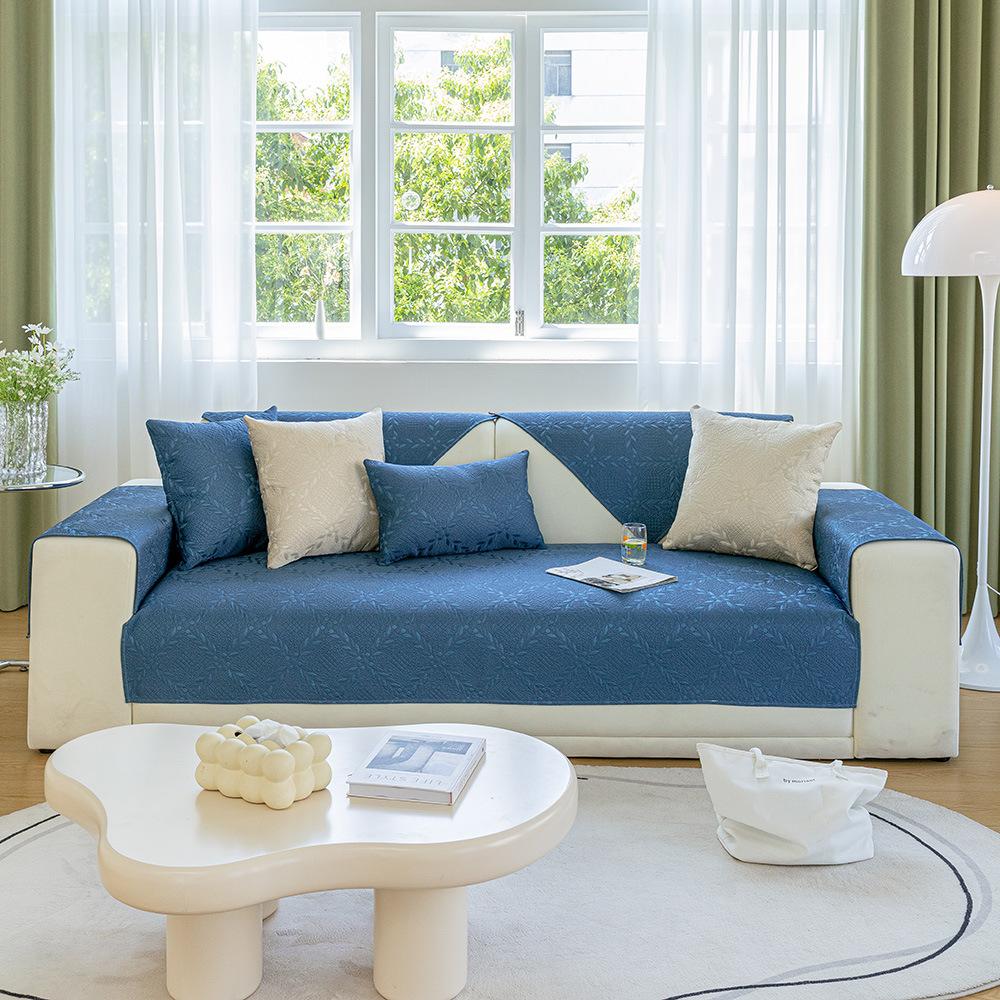 Sofa Cushion Four Seasons Universal High Precision Sofa Cushion Solid Color Sofa Cushion Modern Simple Cover Cloth Non-Slip Cushion Case