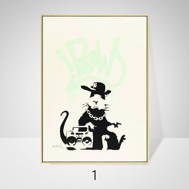 Banksy Street Graffiti Art Canvas Painting Wall Poster Nordic Classic Picture For Living Room Cuadros Home Decoration No Frame