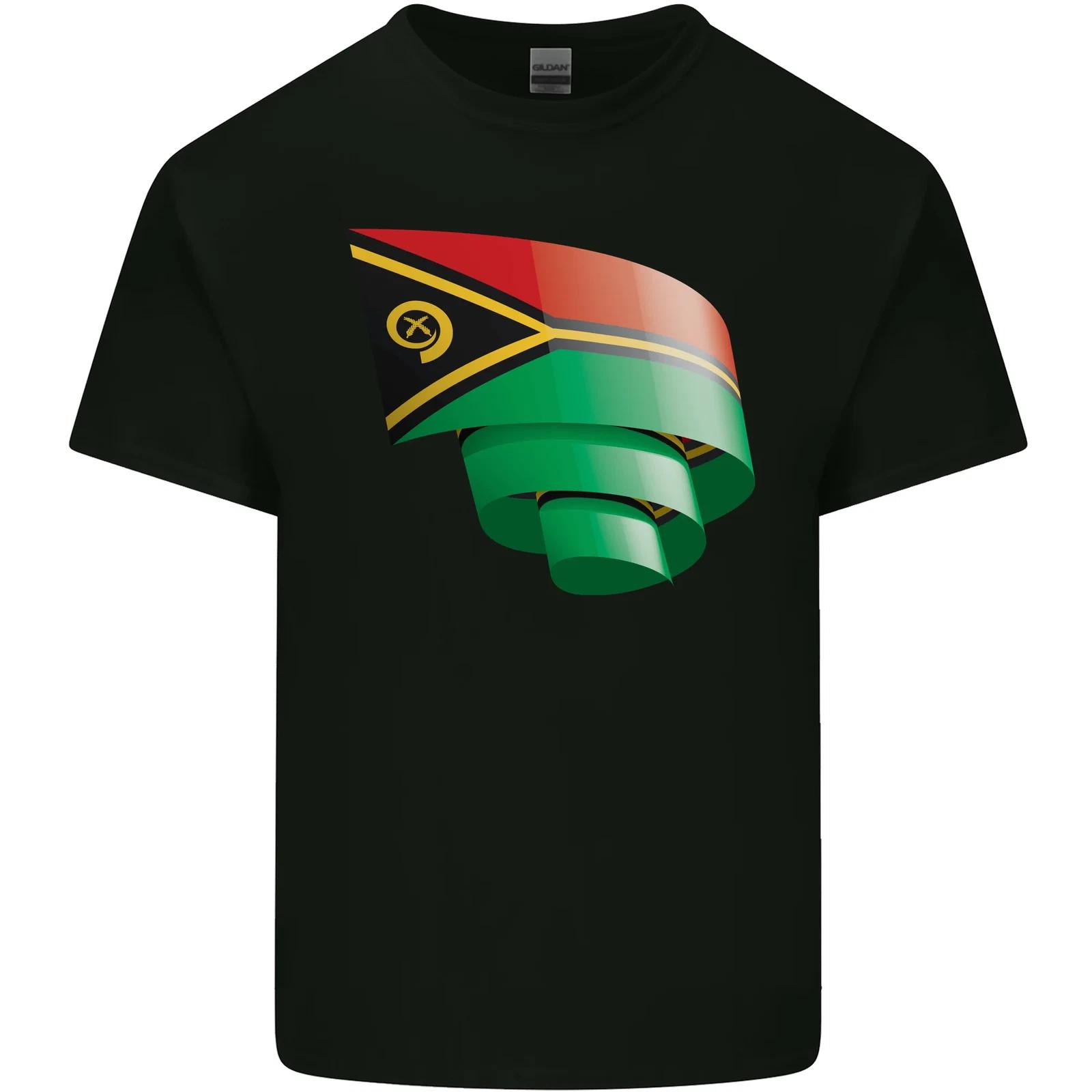 Curled Vanuatu Flag Day Football Kids T-Shirt Childrens S