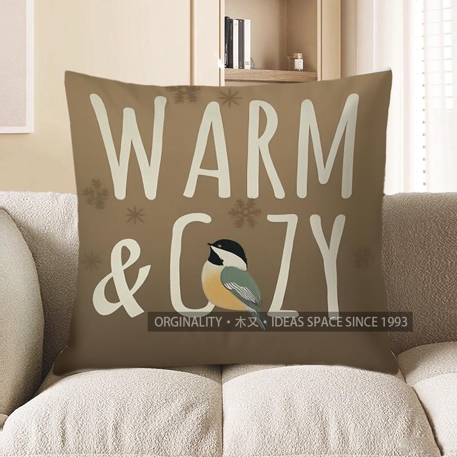 

Home Decor Hello Winter Lantern Decorative Throw Pillow Pattern Cushion Cover Suitable For Sofa Bedroom Car Pillow Cover 40x40cm