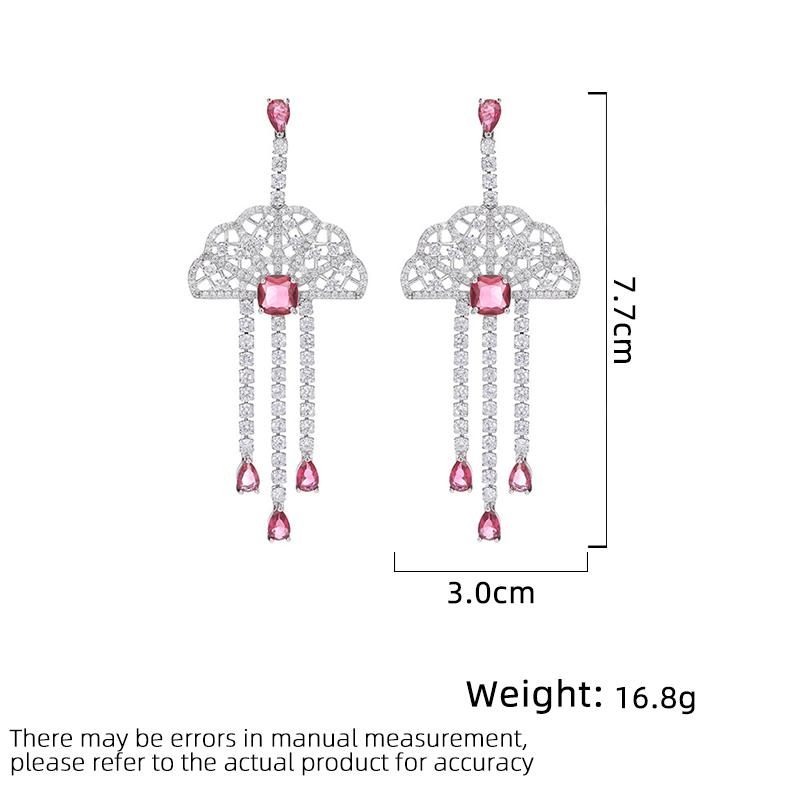 Damen Leichter Luxus Design Elegante Lange Fächerförmige Quastenohrringe Modische Und Vielseitige Nischendesign-Ohrringe