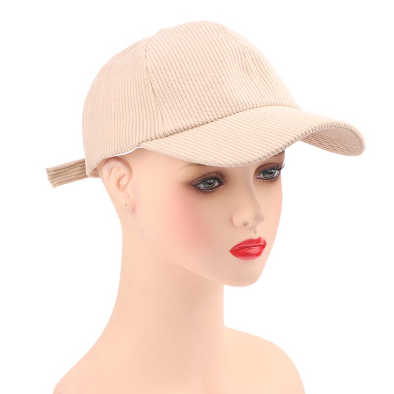 Corduroy Baseball Cap For Women Men Cotton Solid Color Adjustable Sunhat Sport Snapback Caps Autumn Warm Hip Hop Fishing Hat