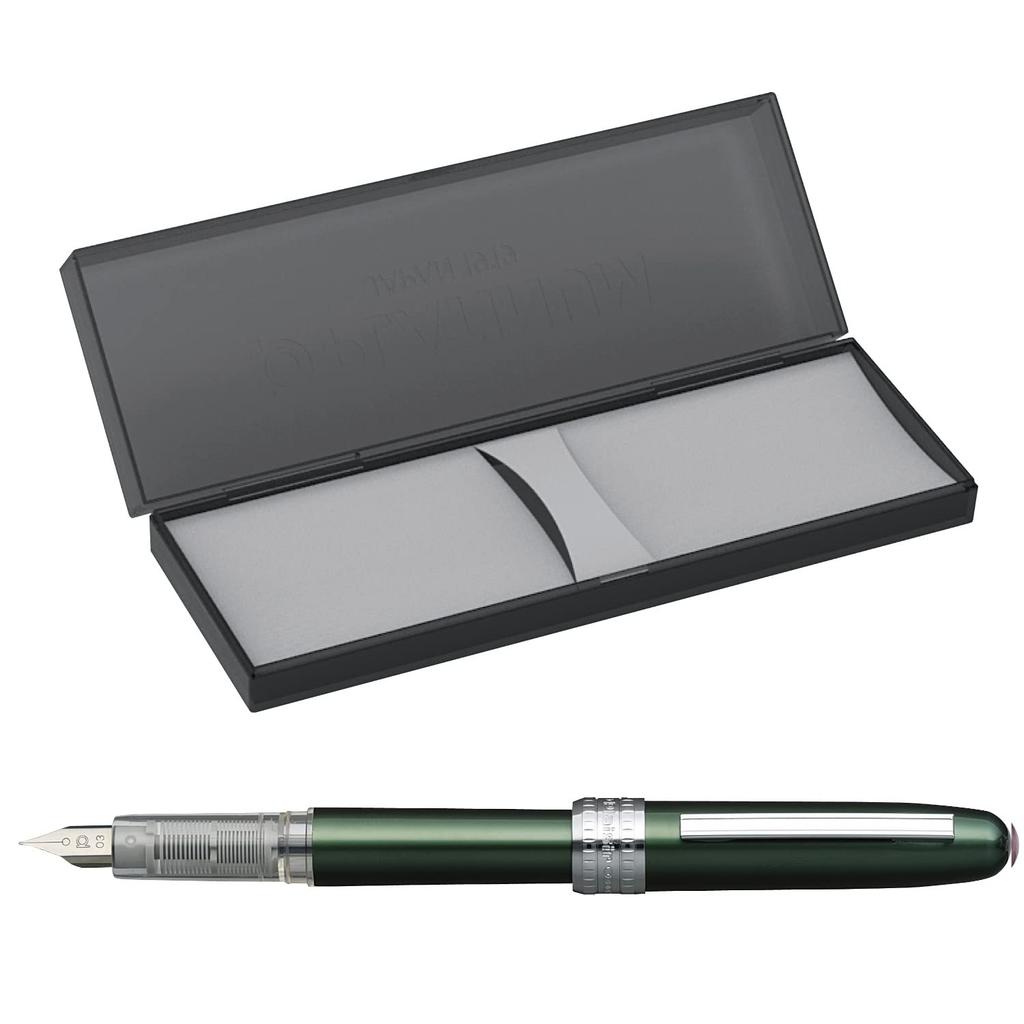 Platinum Fountain Pen Plaisir Fine Nib Green PGB-1000#41-2 - Elegant Writing Instrument