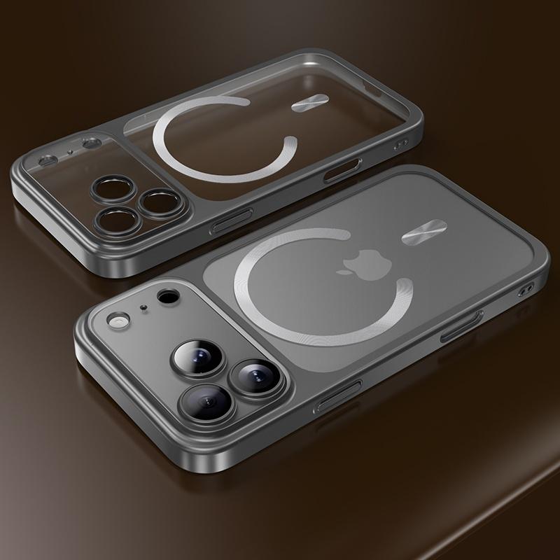 Coques 17ProMax Coque TPU Souple pour IPhone 17 16 15 14 13 Pro Max Magsafe Transparent Lentille Film Verre Trempé Protection Caméra Coque Recharge Sans Fil