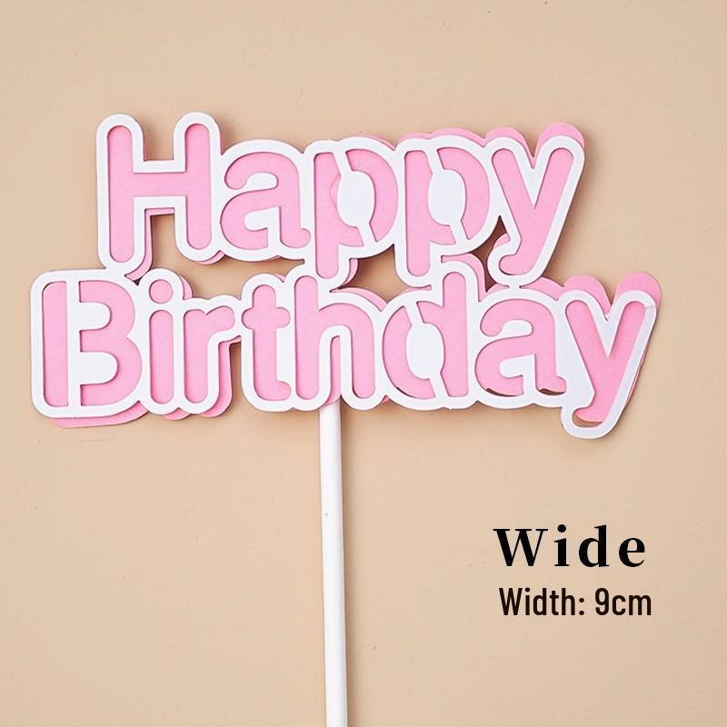 Pink Themed Cake Decor: Heart & Cloud Balloons with Insert Cards for Birthday Parties