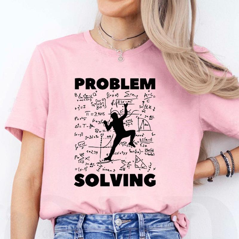 Casual European Fit Rock Climbing Graphic T-Shirt – Loose, Short Sleeve, Fashionable Top