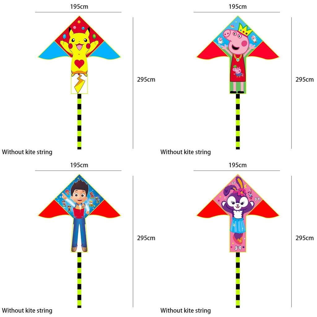 Weifang Kite New 2 Meter Triple Puzzle Kite Children Adult Long Tail Kite Outdoor Cartoon Patchwork Kite