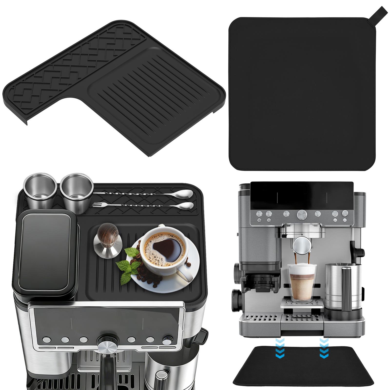 Coffee Machine Rubber Sliding Mat and Silicone Top Mat Combo Set Fits Ninja Luxe Café601 ES701 Antislip Coffee Machine Protector