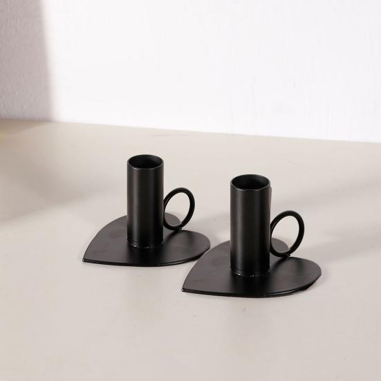 

Практичная подставка для свечей, стабильное основание, черная свеча