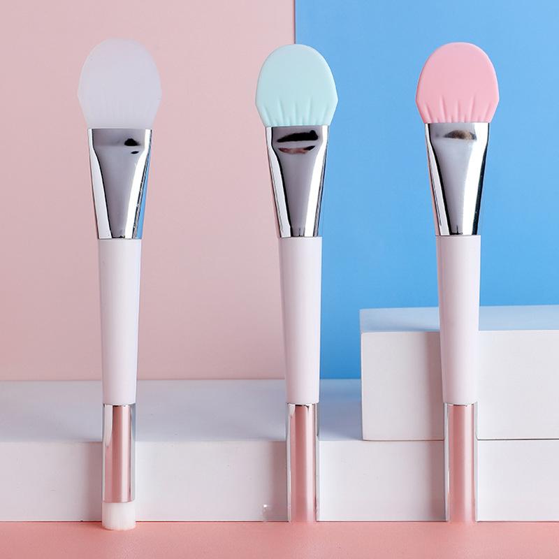 Double Head Silicone Mask Brush Soft Head Apply Mud Film with DIY Mask Brush