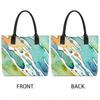  Watercolor Tote Bag Casual Large Capacity Shoulder Handbag for Daily Shopping Travel