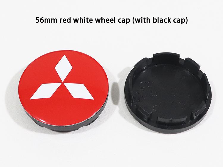 4pcs Mitsubishi 56mm 60mm ABS Car Emblem Wheel Center Hub Cap Auto Rim Refit Dust-proof Badge Covers Sticker Styling Accessories