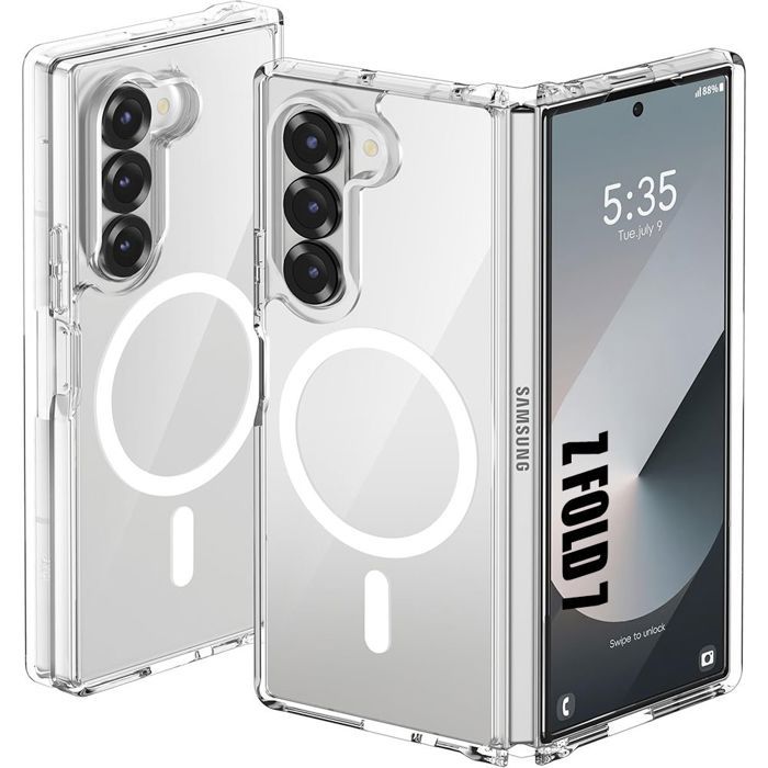 Coque de protection - BOOLING - Samsung Galaxy Z Fold 7 - Transparent - Antichoc - Magnétique