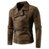 Men's Leather Imitation Leather PU Jacket Large Lapel Light Mature Style Motorcycle Trendy Men's Jacket