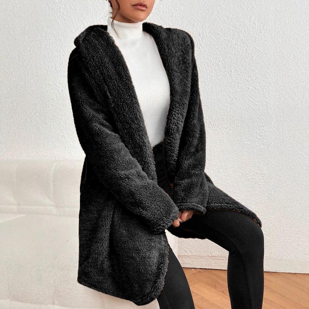 Women's Double-Sided Fleece Cardigan Coat - Cozy, Warm, and Slimming for Autumn and Winter