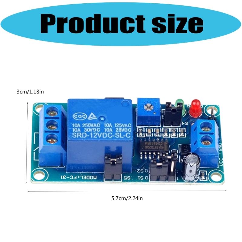 12V Adjustable Time Delay Relays Module Electronic Triggers Delay On Off Time Switches For Automation Device