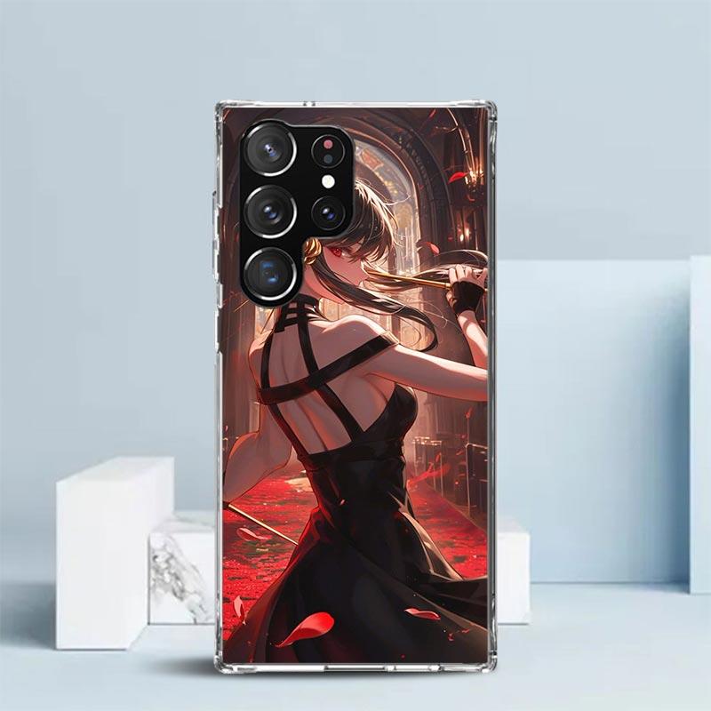 S-Spy Family Yor F-Forger Soft Cover for Samsung Galaxy S25 Edge S26 S24 S23 Ultra Phone Case S22 S21 Plus S20 FE Print Pattern