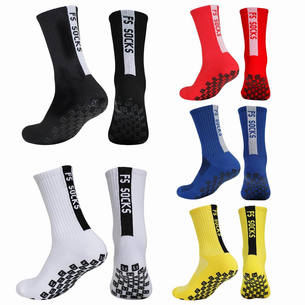 FS Mid-Calf Anti-Slip Gel Dot Sports Socks for Men & Women - Professional Football Training & Competition Socks