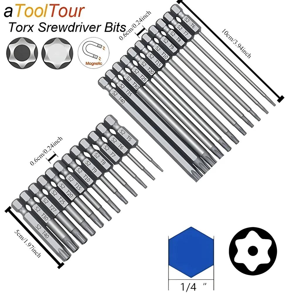 

Hex Bits Driver Tamper Proof Security Drill Magnetic Bit Set Torx Screwdriver Flat Head F1FC High Quality 50mm 100mm 1 Set