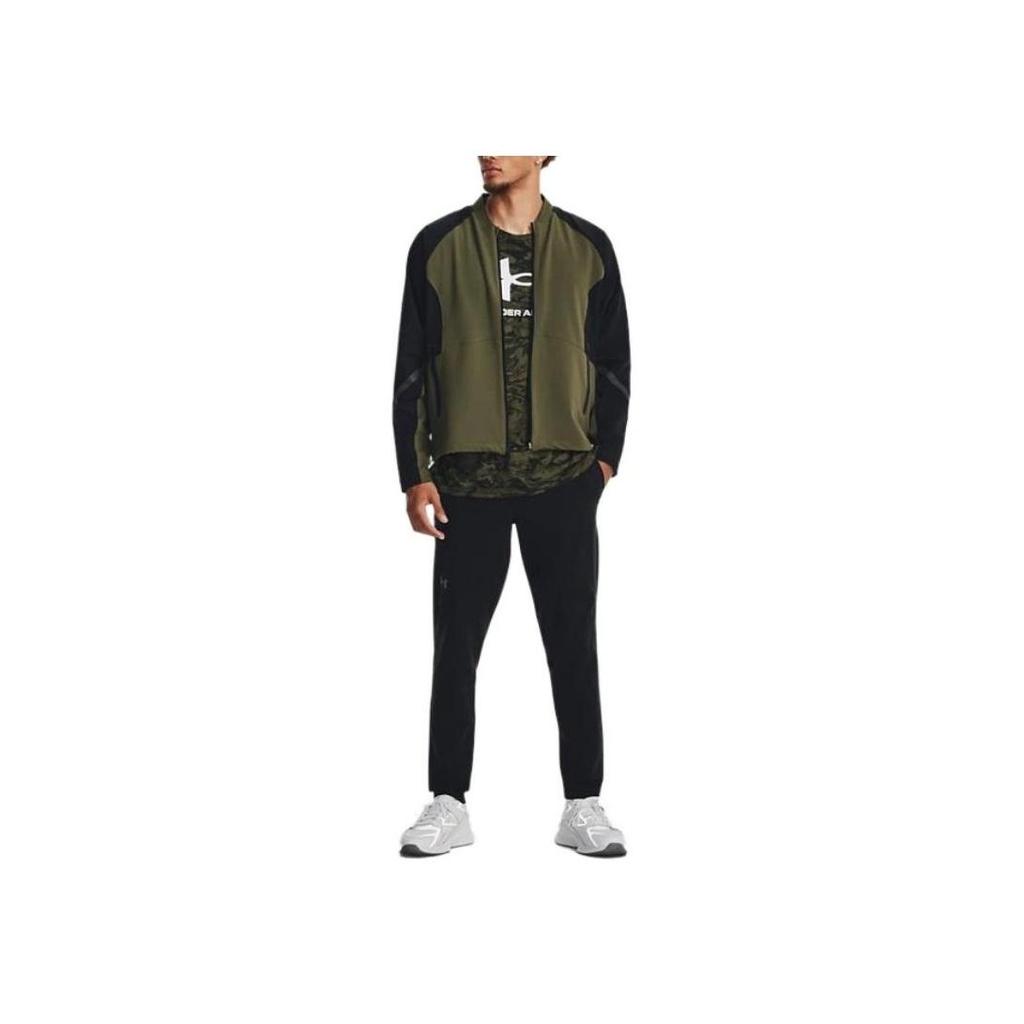 Under Armour Chaqueta para Hombre de Cuello Mao con Cremallera y Manga Larga Chaqueta Verde 1377170-390