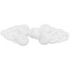 White Nylon Frog Buttons, Handmade Rope Woven Chinese Tang Suit Qipao Retro Flower Accessories