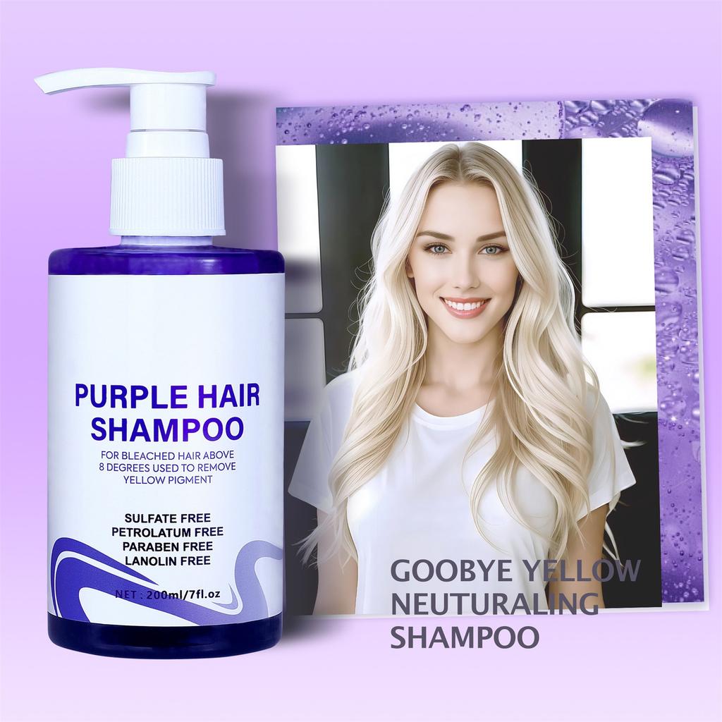 Shampooing violet nourrissant et adoucissant pour cheveux décolorés