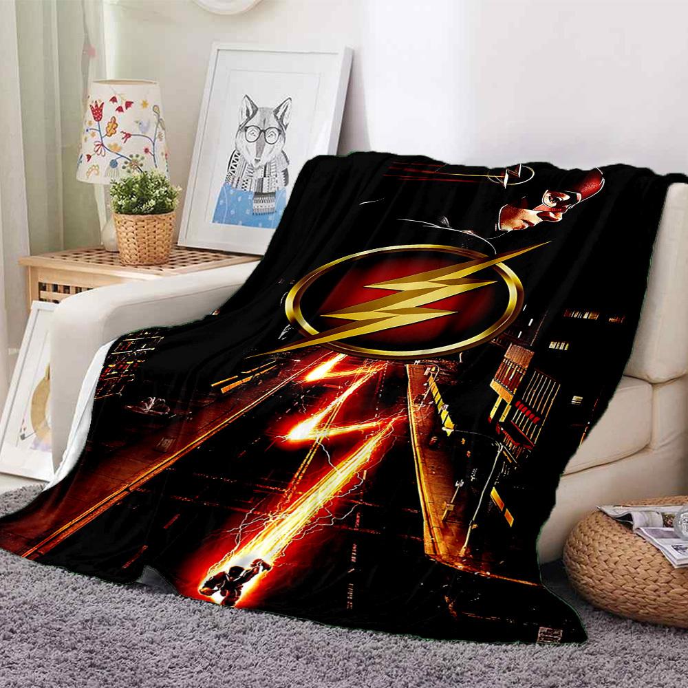 1pc Flash Superhero Blanket Lightweight Flannel Throw For Sofa, Bed, Travel, Livingroom, Office, Couch, Chair, And Bed