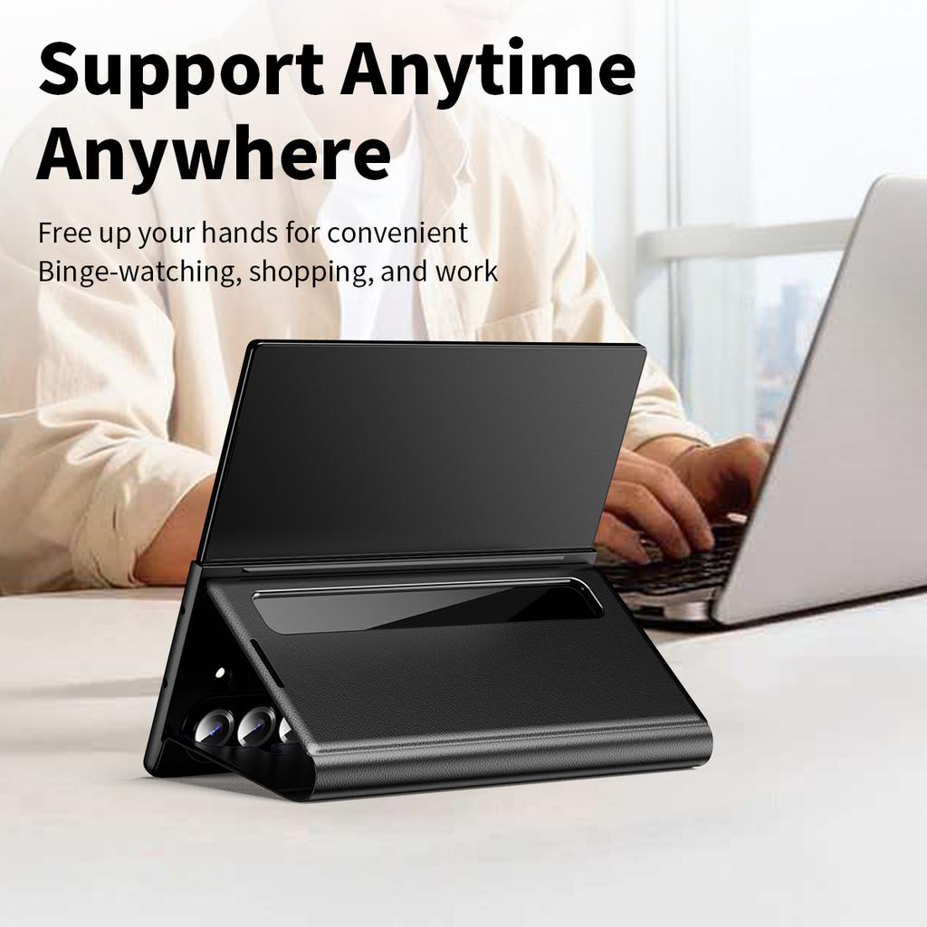 For Samsung Galaxy Z Fold5 5G Case Smart View Window Leather Phone Cover