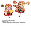 2Pcs God of Wealth Refrigerator Magnet Home Office Kitchen Fridge Magnet Chinese Immortal New Year Spring Festival Decoration