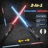 2 buc 2 în 1 Sabie Laser Roșie și Albastră Săbii Duble Joc de Rol Arme Luminoase Petrecere de Sărbători Recuzită Foto Cadouri Jucării pentru Copii