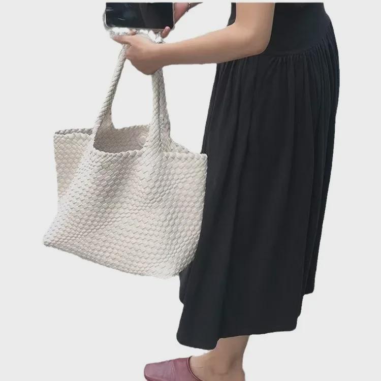 2024 Trendy Hand-Woven Large-Capacity Tote and Shoulder Bag