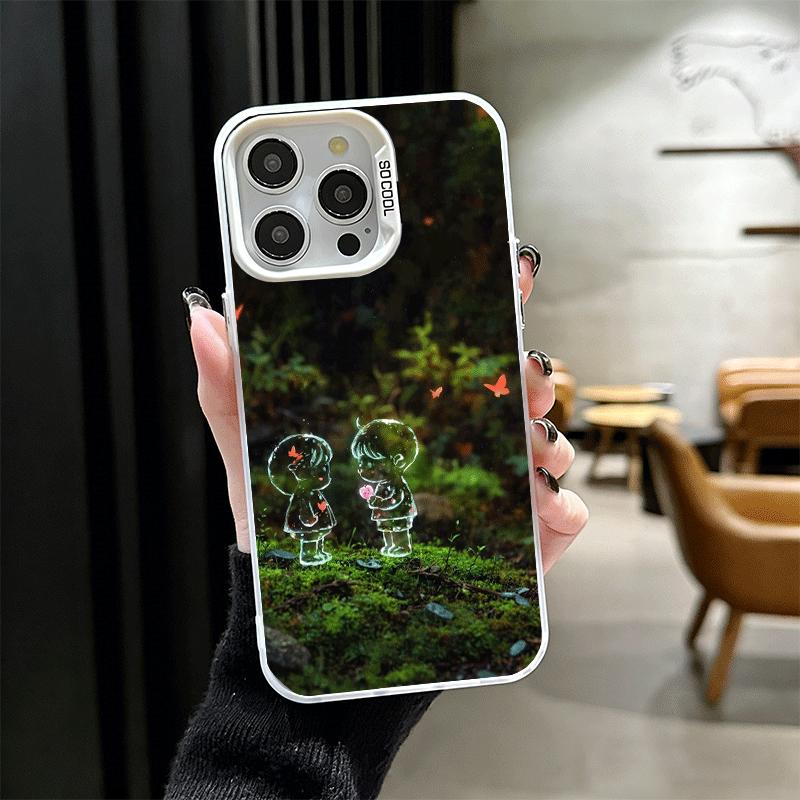 Nature Cute Child Painting Style Shockproof Phone Case for iPhone 17 Air 16 16E 15 Pro Max 14 Plus 13 Mini 12 Back Cover Anti Fa
