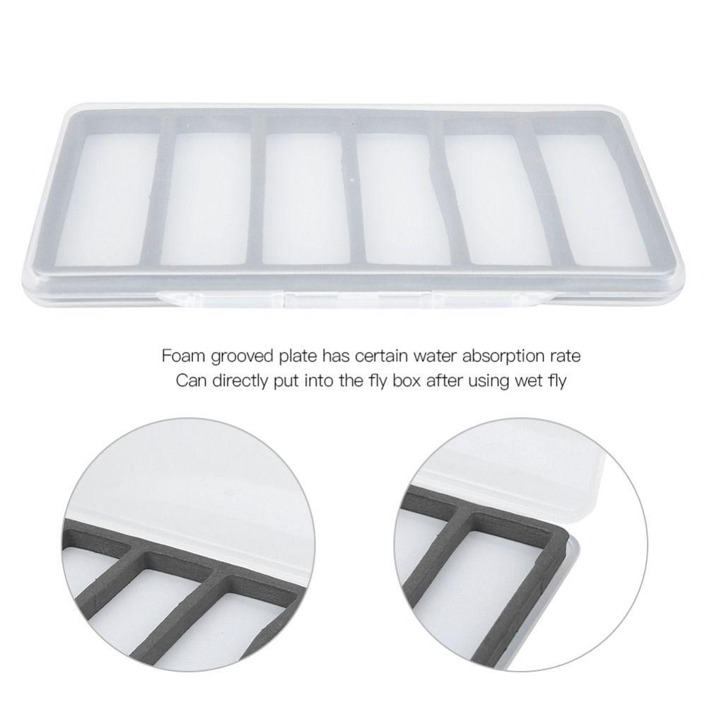 with Foam Fish Hook Storage Box Clear Lid Fly Fishing Boxes Fishing Tackle Box Fish Hook Storage