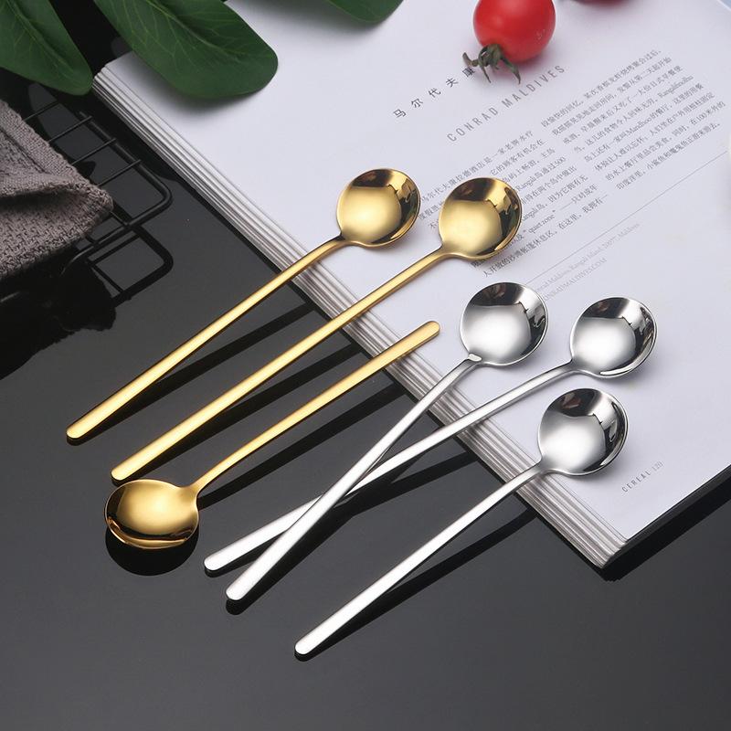10Pcs Stainless Steel Coffee Spoons, Dessert Spoons, Teaspoons, Seasoning Spoons,Suitable For Home, Cafe,Party, Kitchen Supplies