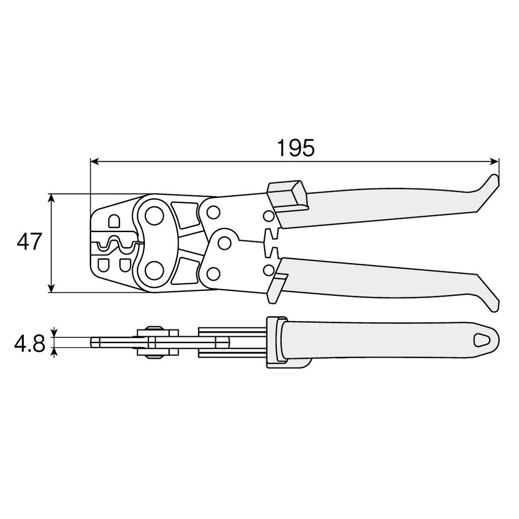 HOZAN Crimping Tool Ring Crimping Electrician Skills Test Suitable Small x and (for Sleeves), Pliers, Compatible, Sizes (1.6 2), Small, Medium,