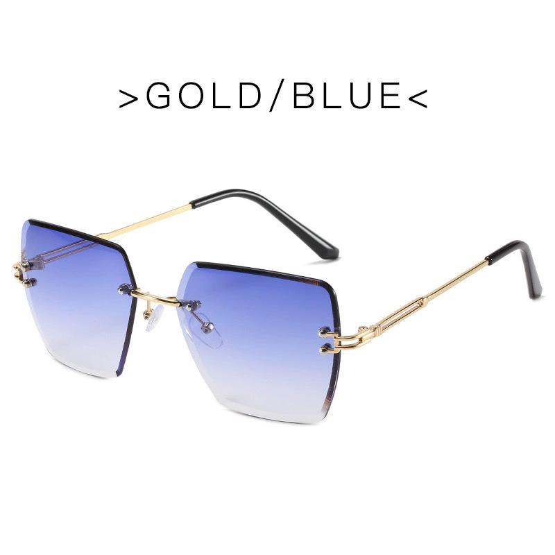 Women Gradient Square Sunglasses Large Frame Mirror Lens UV400 Protection Fashionable Eyewear New Style