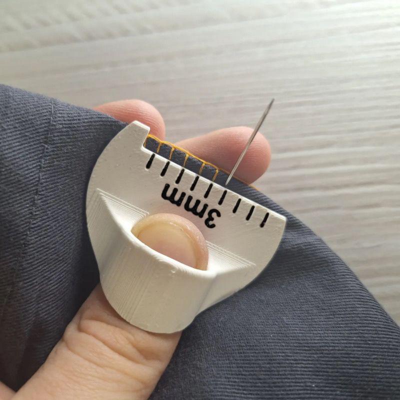 Sewing Needle Gauge Measuring Tool, Finger Ruler Sewing Template For Equal Stitches, Finger Protector, Diy Stitching Guide Tool