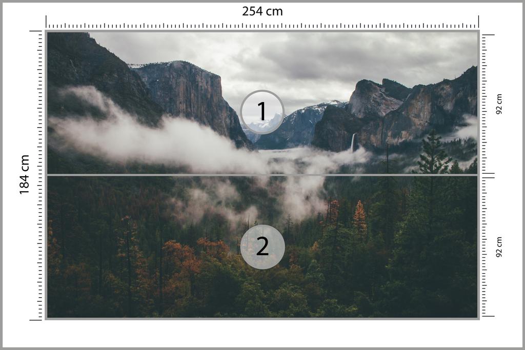 Photomural Picture Landing Stage Black - White Smooth Vinyl 254x184