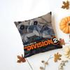 Tactical T-Tom C-Clancy'S T-The D-Division 2-2 Cushion Cover Washable Linen Pillowcase Soft For Daily Sofa Bed Home Room Decor