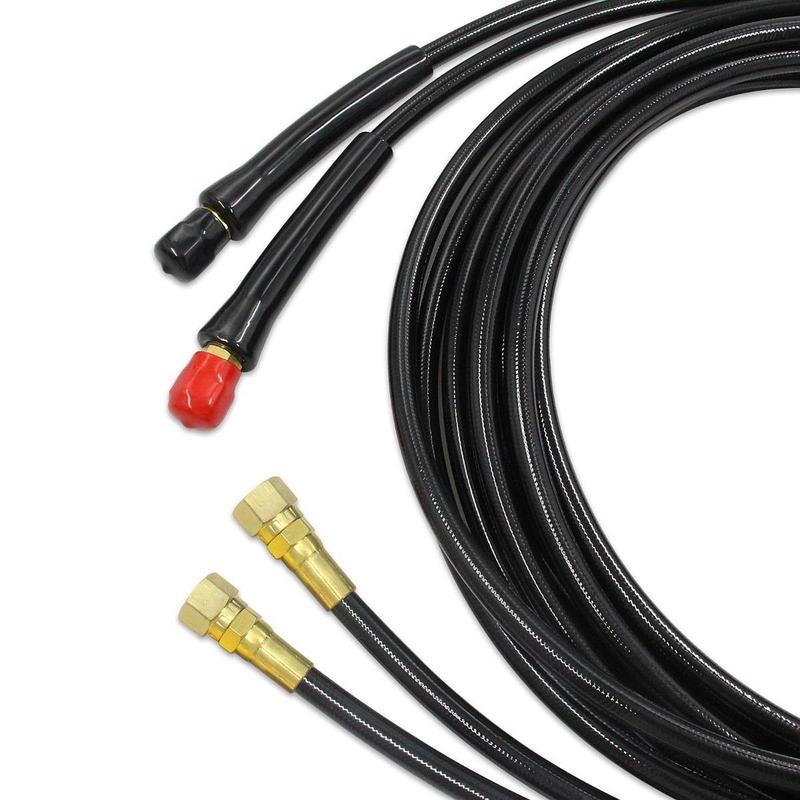 2 Pieces Hydraulic Hose HO5102 Professional Pre-assembled Stable Portable Marine Steering System Outboard Steering Hose Assembly