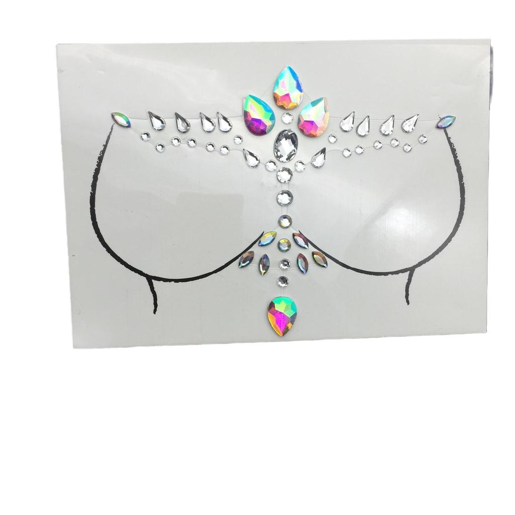 High-Quality Rhinestone Tattoo Stickers for Face and Nipple 