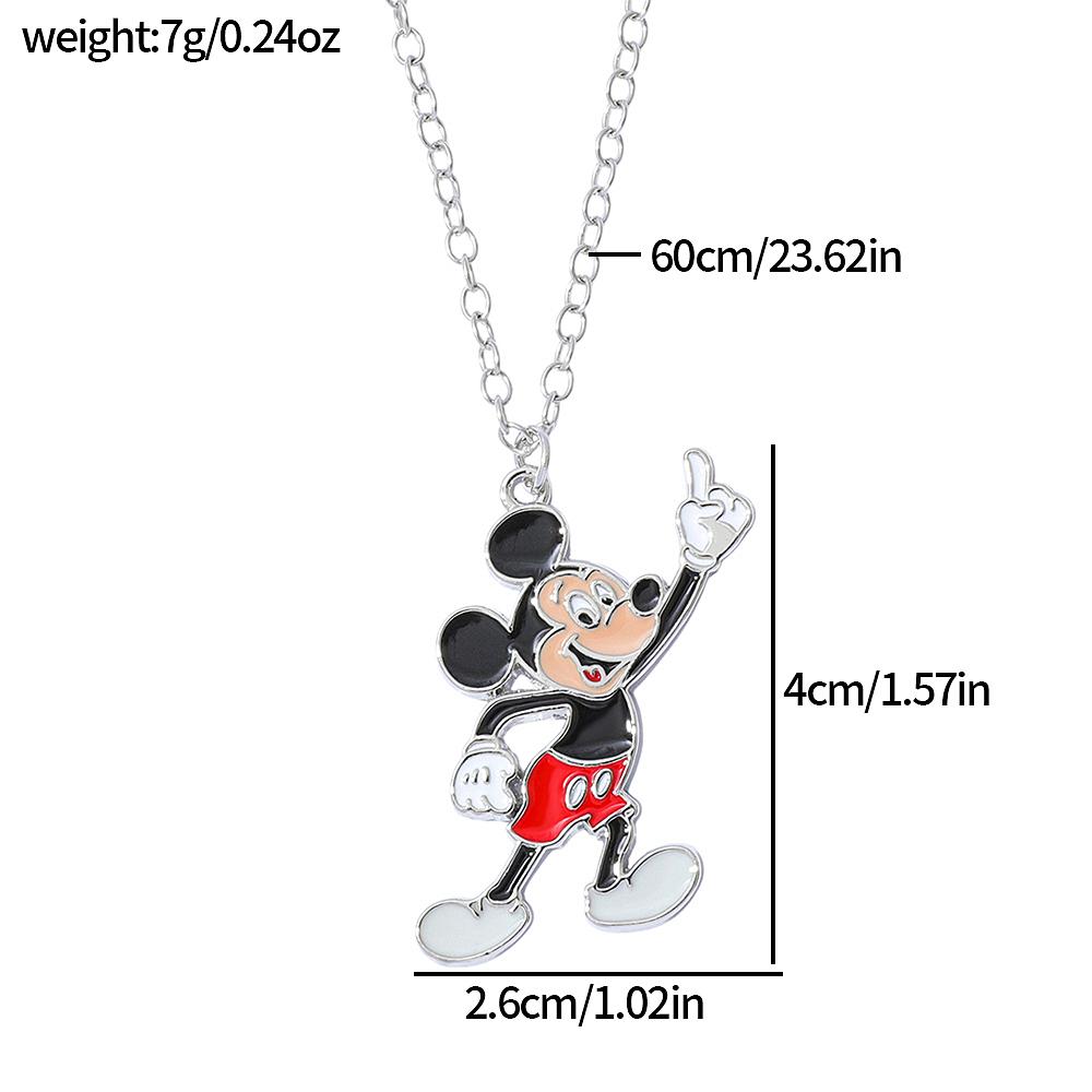 Minimalist Disney Jewelry - Mickey Mouse Enamel Charm Necklace for Daily Wear
