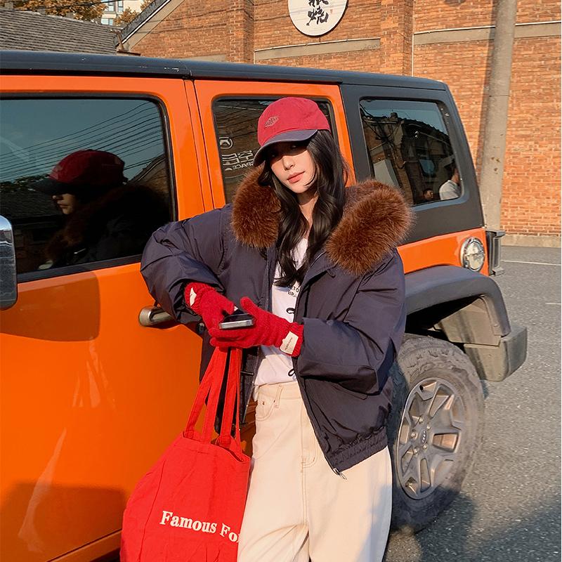 Autumn Winter Thicken Warm Parka Women Casual Sweety Solid Color Big Pocket Loose Hooded Coat Jackets Outwear