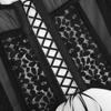 CINOON Women Sexy Corset Lingerie Bustier Strappy Bodysuit Lace Push Up Bra Shaper Gather Slimming Breathable Fabric Underwear